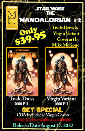 Star Wars: The Mandalorian #2 Marvel- Modern Era Comics Exclusive - Cover Set Trade Dress and Virgin